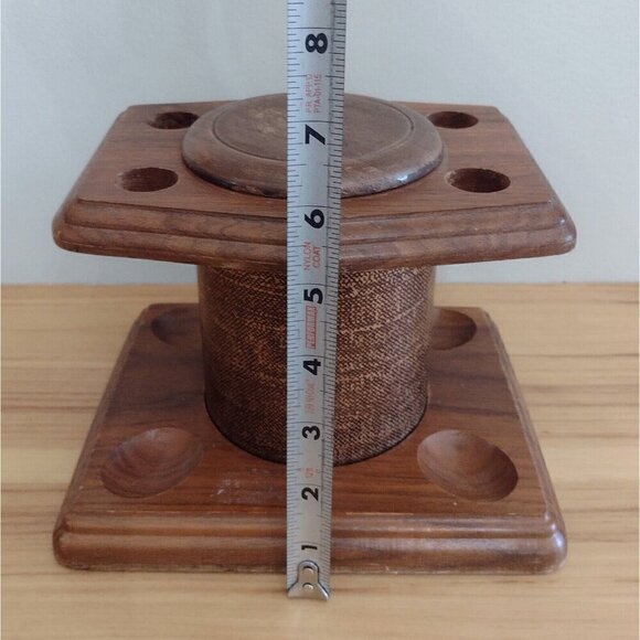 Vintage Fairfax USA Wooden 4 P*pe Rack Stand W/ Tobacco Humidor - Picture 14 of 14